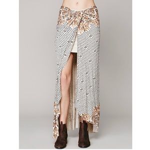 Free People Printed Knit Column Skirt